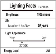 2W Commercial Outdoor String Lights for Patio Garden Lighting
