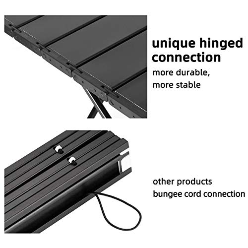 Ultralight Aluminum Folding Beach Table for Camping and Picnic