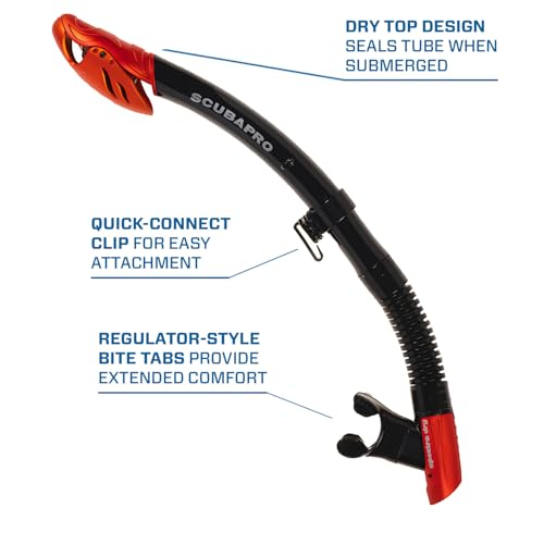 Dry Snorkel with Purge Valve Flexible Tube and Quick Connect Clip