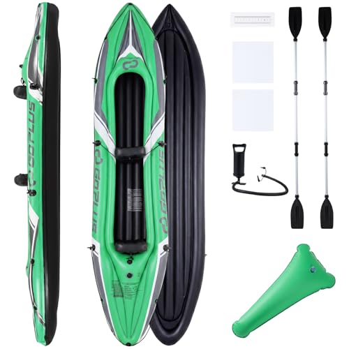 Two Person Inflatable Touring Kayak with Paddles Seats and Pump