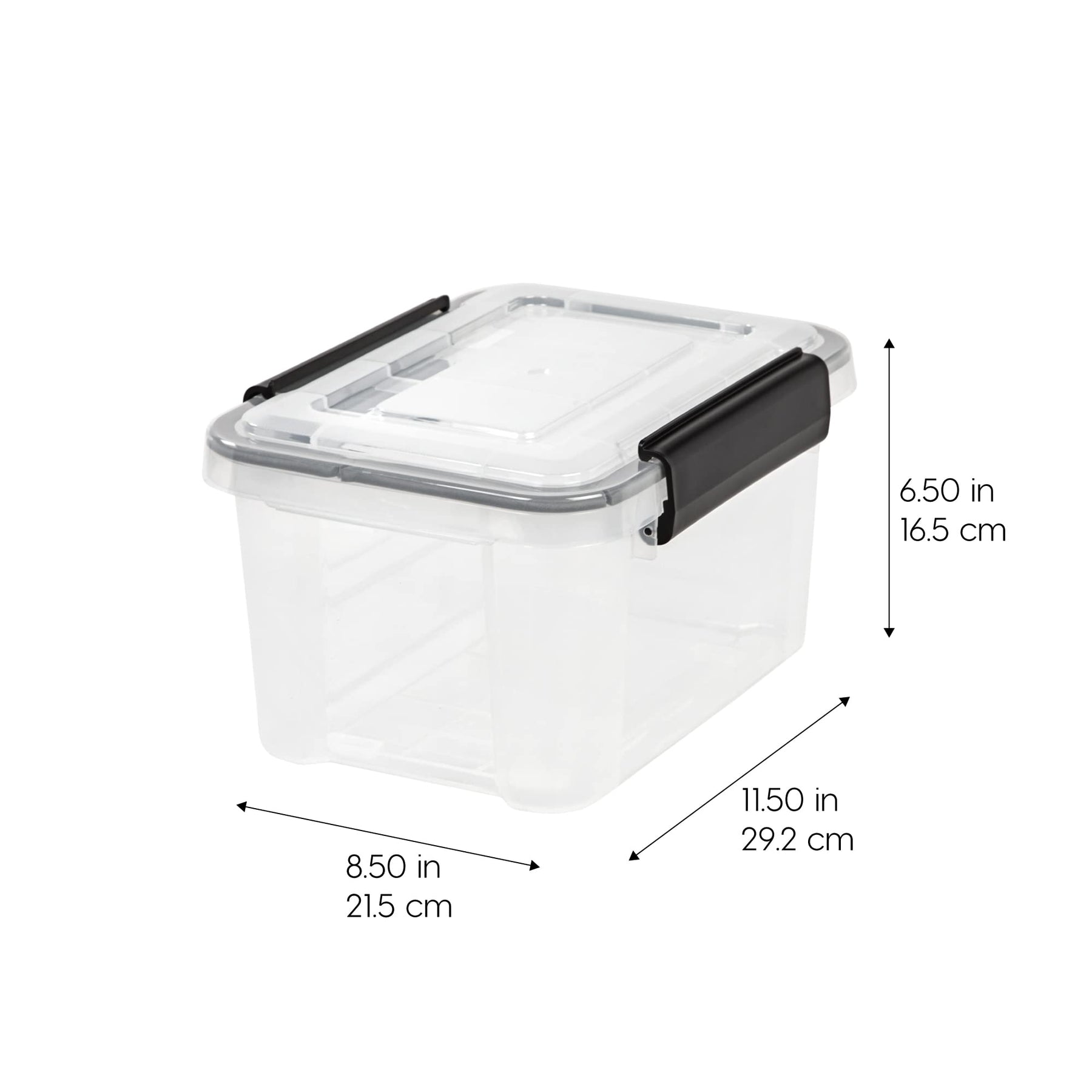 Clear Weathertight Quart Storage Box