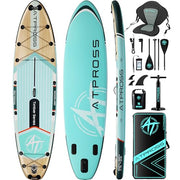 Extra Wide Inflatable Stand Up Paddle Board with SUP Kit and Backpack