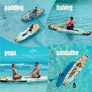 Extra Wide Inflatable Stand Up Paddle Board with SUP Kit and Backpack