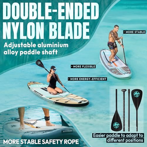 Extra Wide Inflatable Stand Up Paddle Board with SUP Kit and Backpack