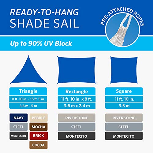90 Percent UV Block Heavy Duty Ready to Hang Sun Shade Sail