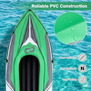 Two Person Inflatable Touring Kayak with Paddles Seats and Pump