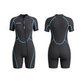 Mens Womens 3mm Shorty Wetsuit Front Zip Diving Snorkeling Kayaking Suit