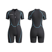 Mens Womens 3mm Shorty Wetsuit Front Zip Diving Snorkeling Kayaking Suit