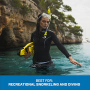Dry Snorkel with Purge Valve Flexible Tube and Quick Connect Clip