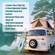 Extra Wide Inflatable Stand Up Paddle Board with SUP Kit and Backpack