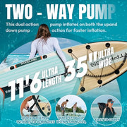 Extra Wide Inflatable Stand Up Paddle Board with SUP Kit and Backpack