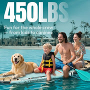 Extra Wide Inflatable Stand Up Paddle Board with SUP Kit and Backpack