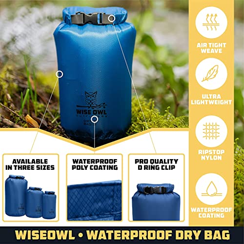 3 Pack 5L 10L 20L Lightweight Waterproof Dry Bags for Kayaking Travel