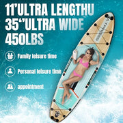 Extra Wide Inflatable Stand Up Paddle Board with SUP Kit and Backpack