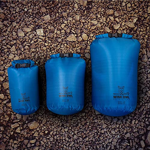 3 Pack 5L 10L 20L Lightweight Waterproof Dry Bags for Kayaking Travel