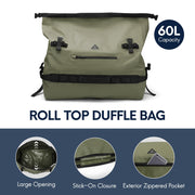 IPX7 Waterproof Roll Top Dry Duffel Backpack