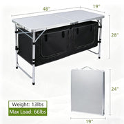 Aluminum Folding Camping Table Lightweight Portable Outdoor Table