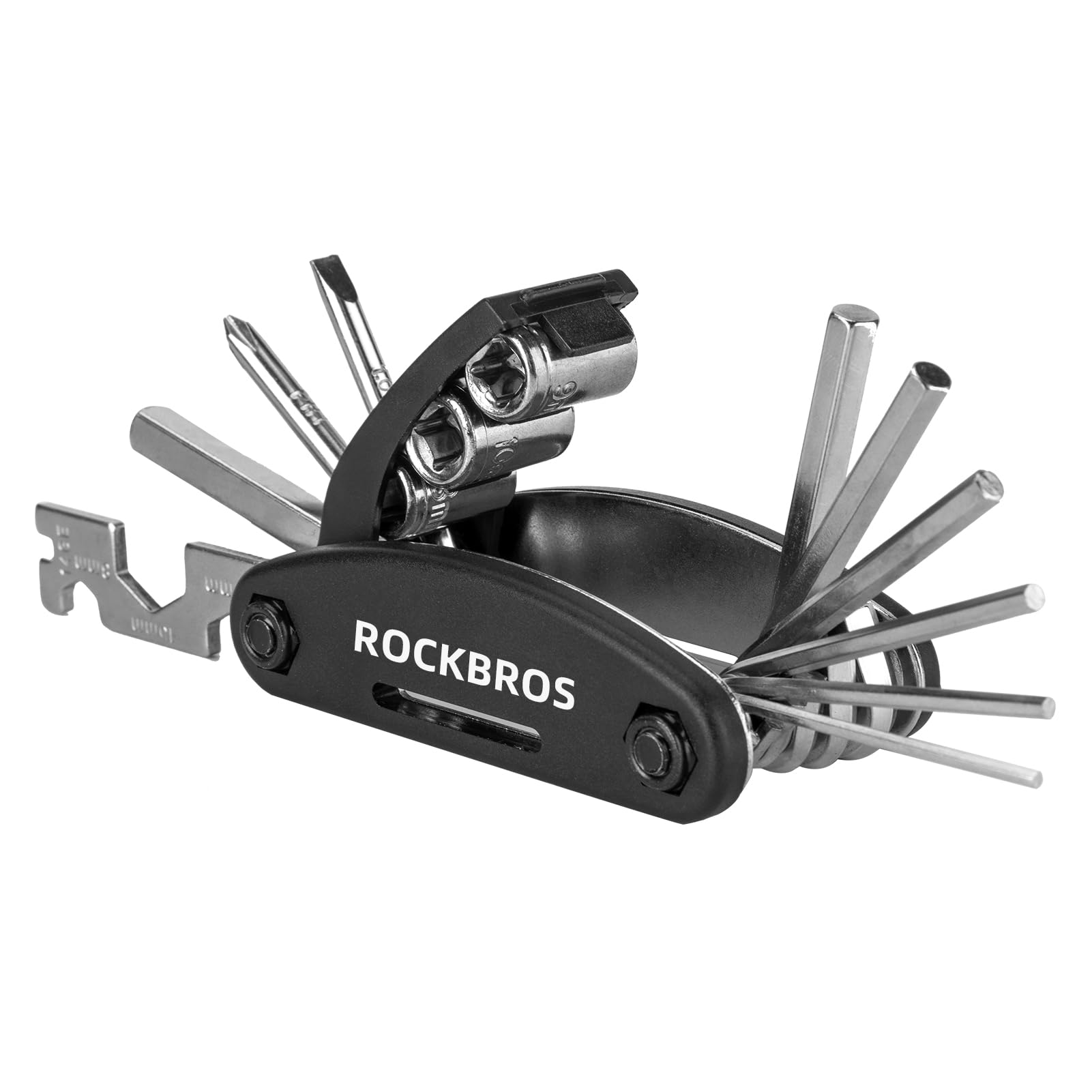 16 20 in 1 Portable Foldable Bike Multitool with Allen Wrench Tire Levers