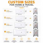 2 in 1 Rechargeable Air Pump Vacuum Storage Bags for Travel Clothes