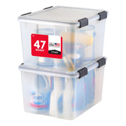 Clear Weathertight Quart Storage Box