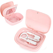 Double Layer Aligner Retainer Case with Mirror Remover Tool Brush