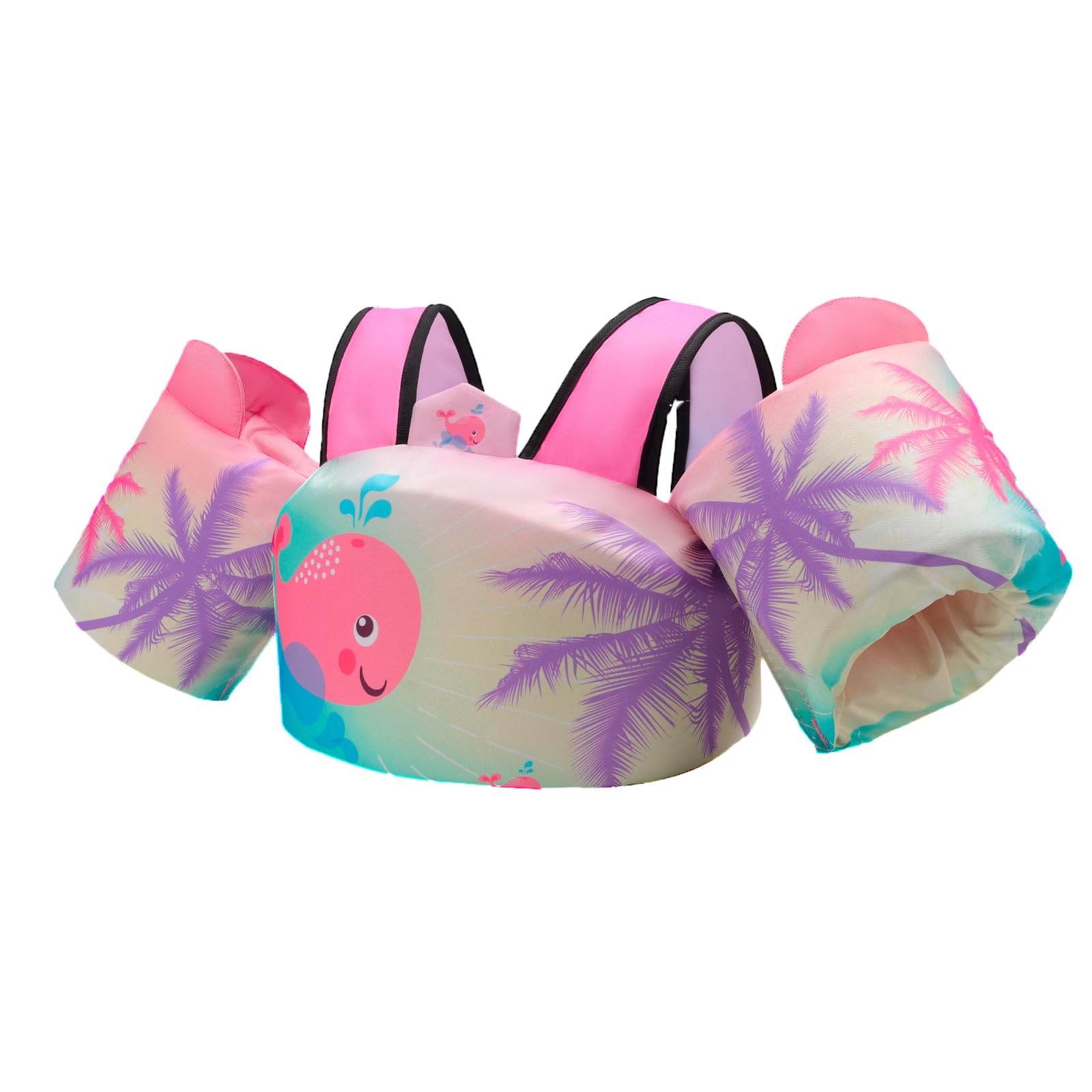 Toddler Swim Vest with Arm Floaties and Adjustable Crotch Straps
