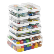 4 Piece Clear Hard Shell Zipper Pouches Travel Toiletry Organizer