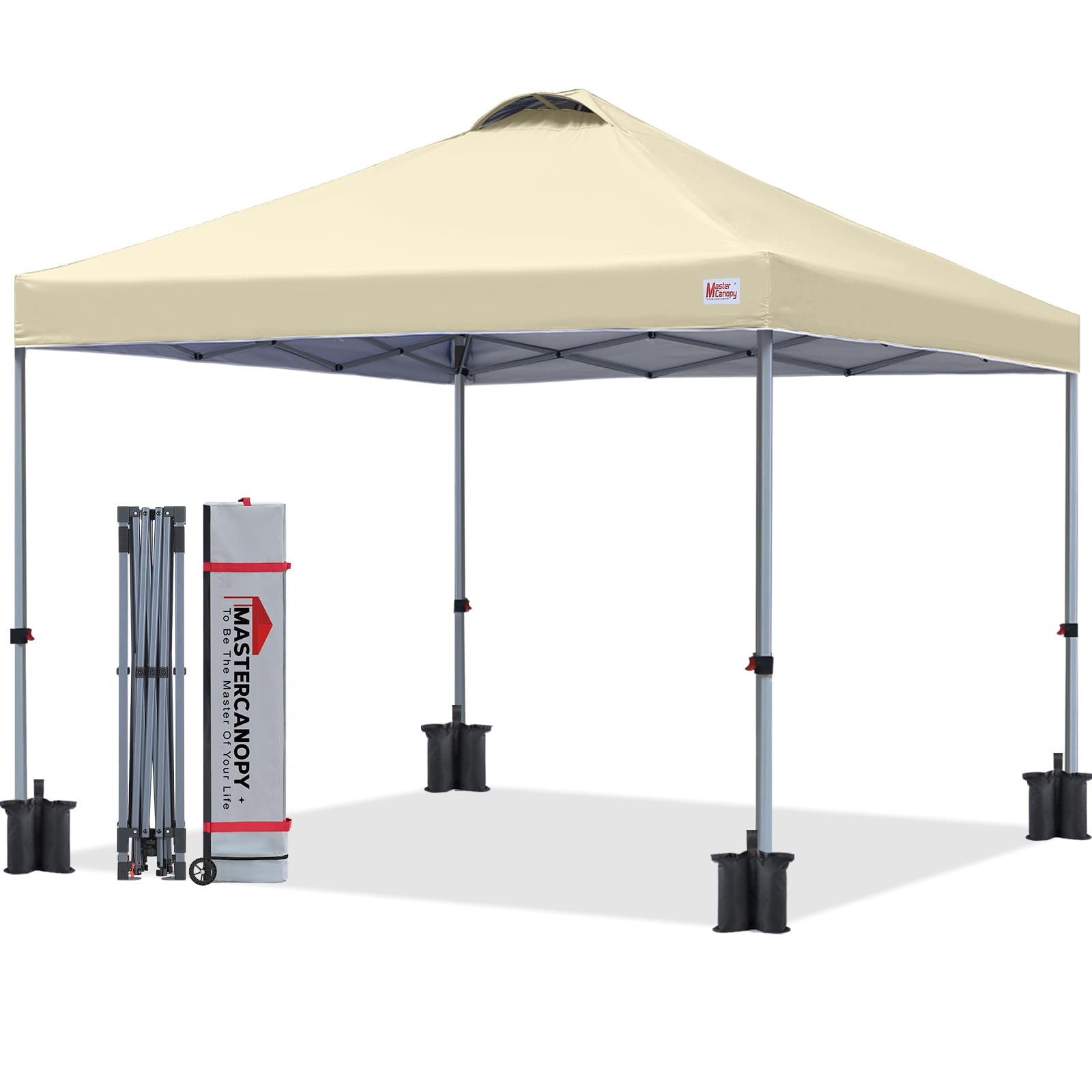 10 by 10 Pop Up Canopy Tent One Person Setup Portable Beach Shelter