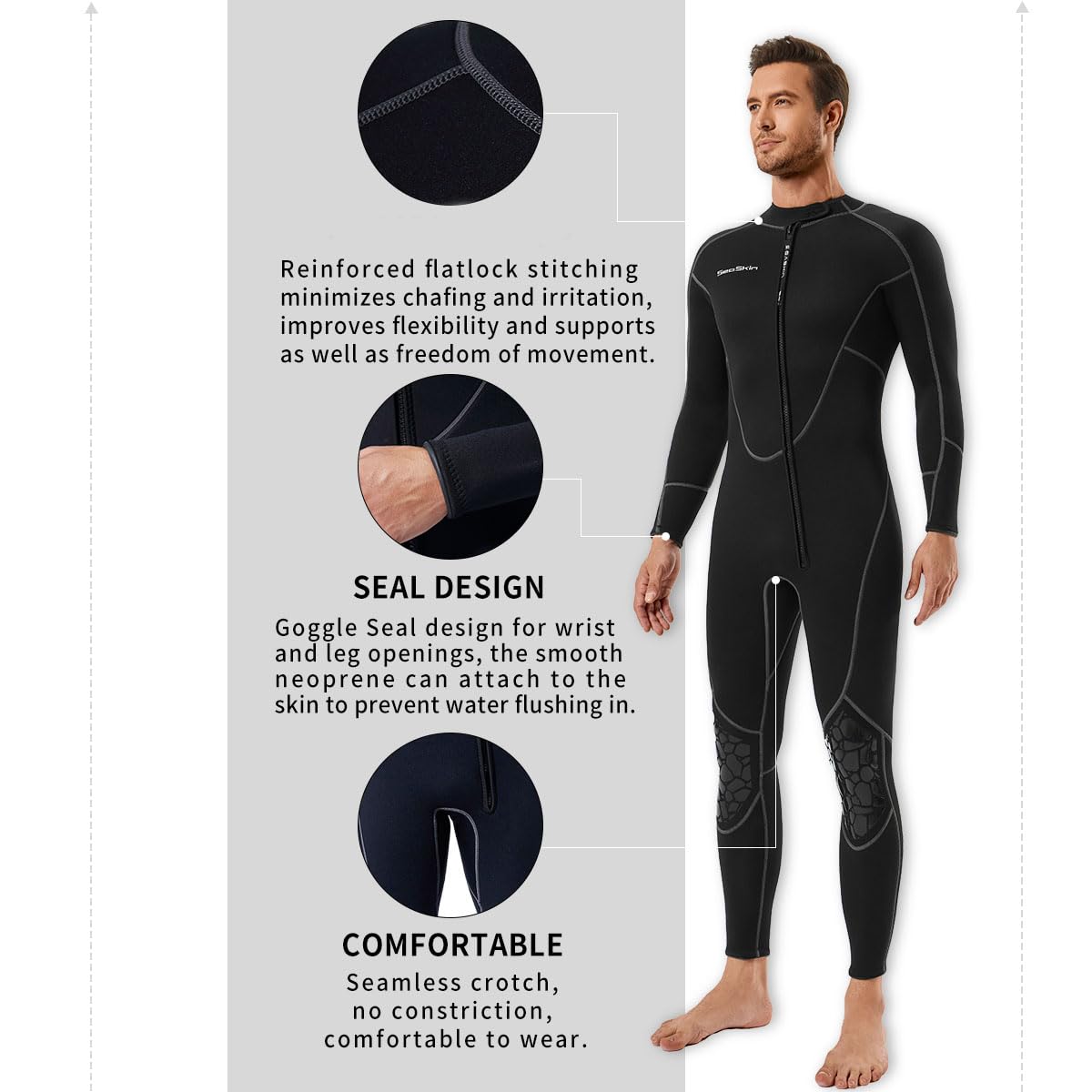 Mens Womens 3mm Shorty Wetsuit Front Zip Diving Snorkeling Kayaking Suit