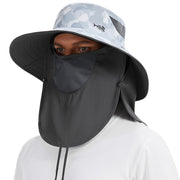 UPF 50 Breathable Sun Hat with Face Cover Neck Flap Wide Brim