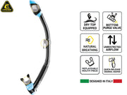 Frameless Single Lens Scuba Mask and Dry Snorkel for Diving