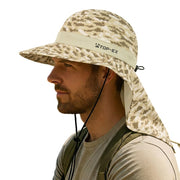UPF 50 Cooling Wide Brim Sun Hat with Neck Flap for Hiking Fishing
