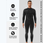 Mens Womens 3mm Shorty Wetsuit Front Zip Diving Snorkeling Kayaking Suit