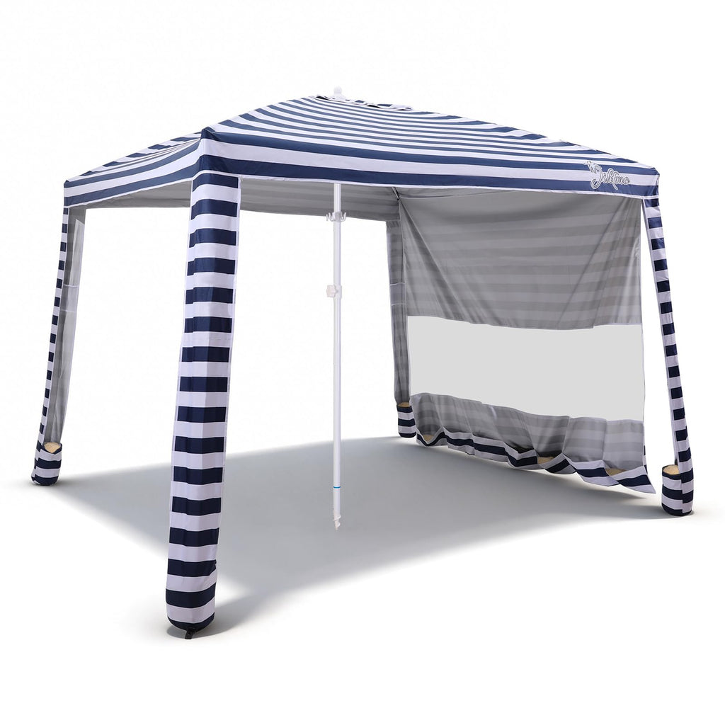 Large Beach Cabana Tent UPF 50 Windproof Easy Setup Sun Shelter