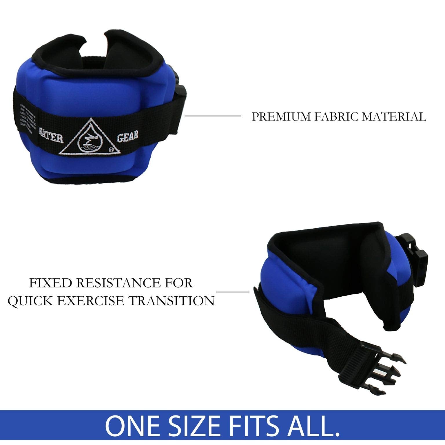 Adjustable Aqua Fitness Cuffs for Ankle Wrist and Pool Workouts