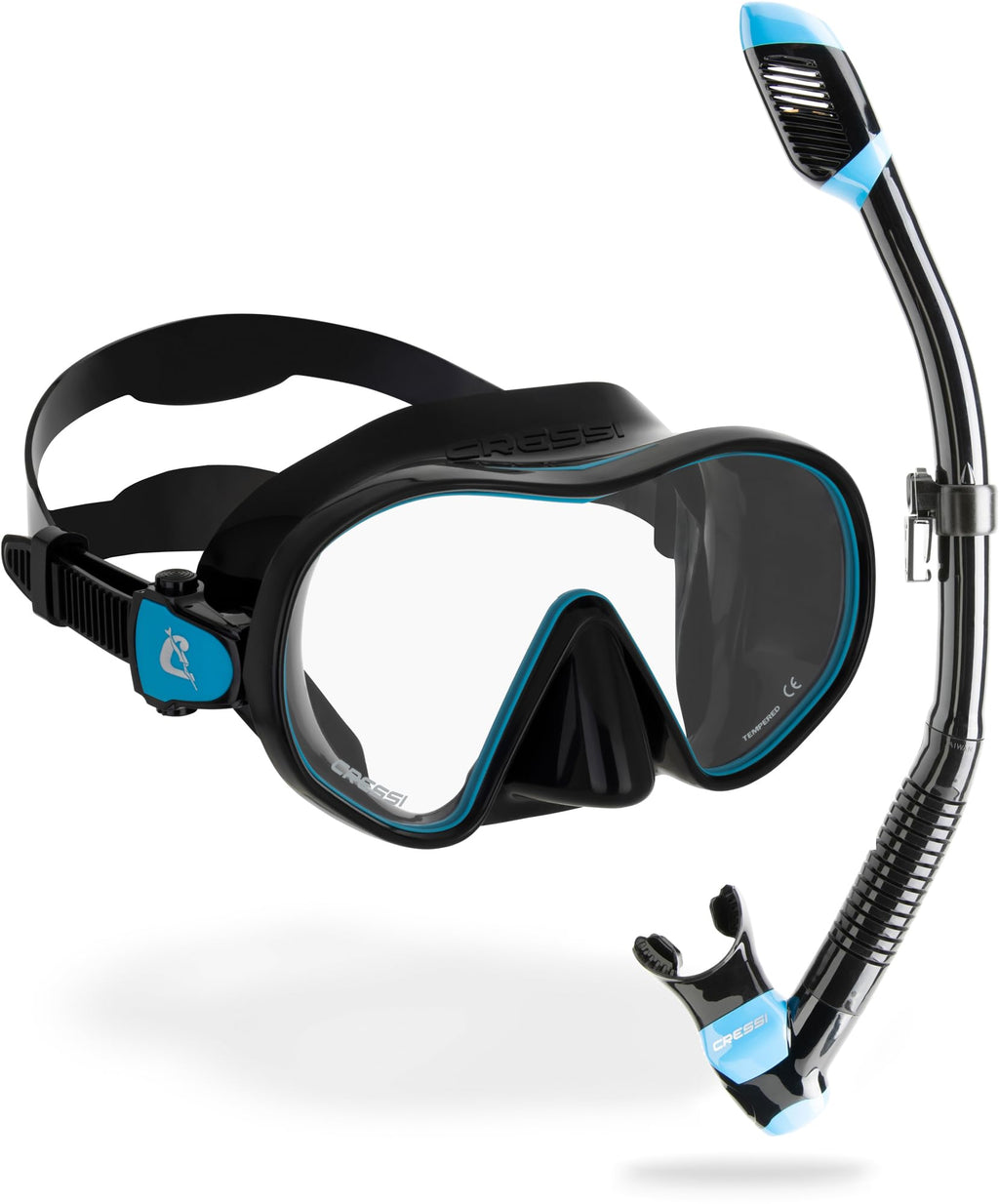 Frameless Single Lens Scuba Mask and Dry Snorkel for Diving