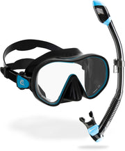 Frameless Single Lens Scuba Mask and Dry Snorkel for Diving