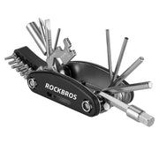 16 20 in 1 Portable Foldable Bike Multitool with Allen Wrench Tire Levers