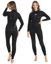 Women Men 2mm 3mm Neoprene Wetsuit Front Back Zip Full Body Dive Suit