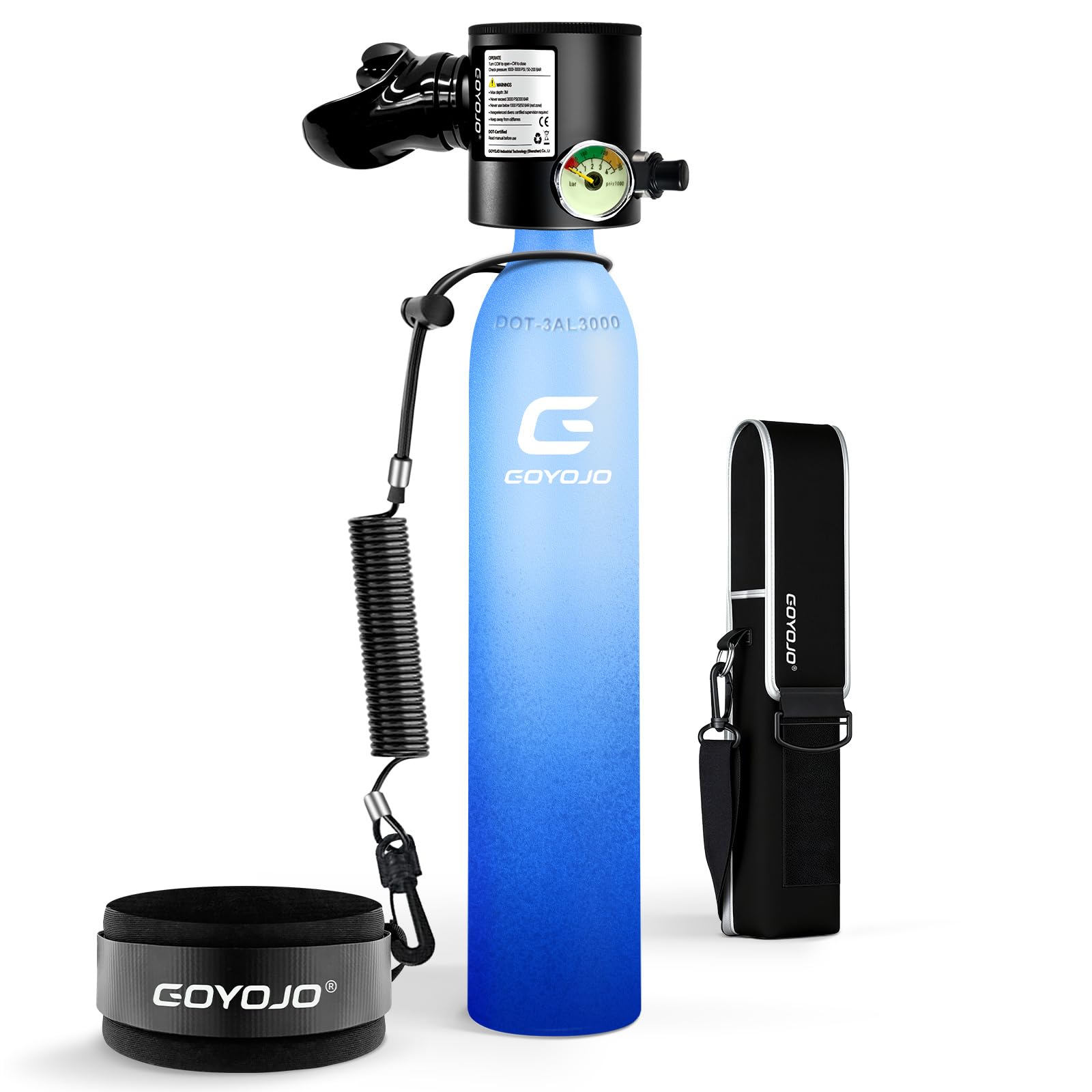 Portable Mini Scuba Tank with Refillable Backup Diving Air Bottle