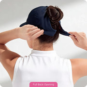 Womens Wide Brim Ponytail Sun Hat UPF 50 Sun Protection