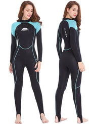 Women Men 2mm 3mm Neoprene Wetsuit Front Back Zip Full Body Dive Suit