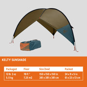 Portable Pop Up UV Beach Shelter for Camping with Adjustable Side Wall