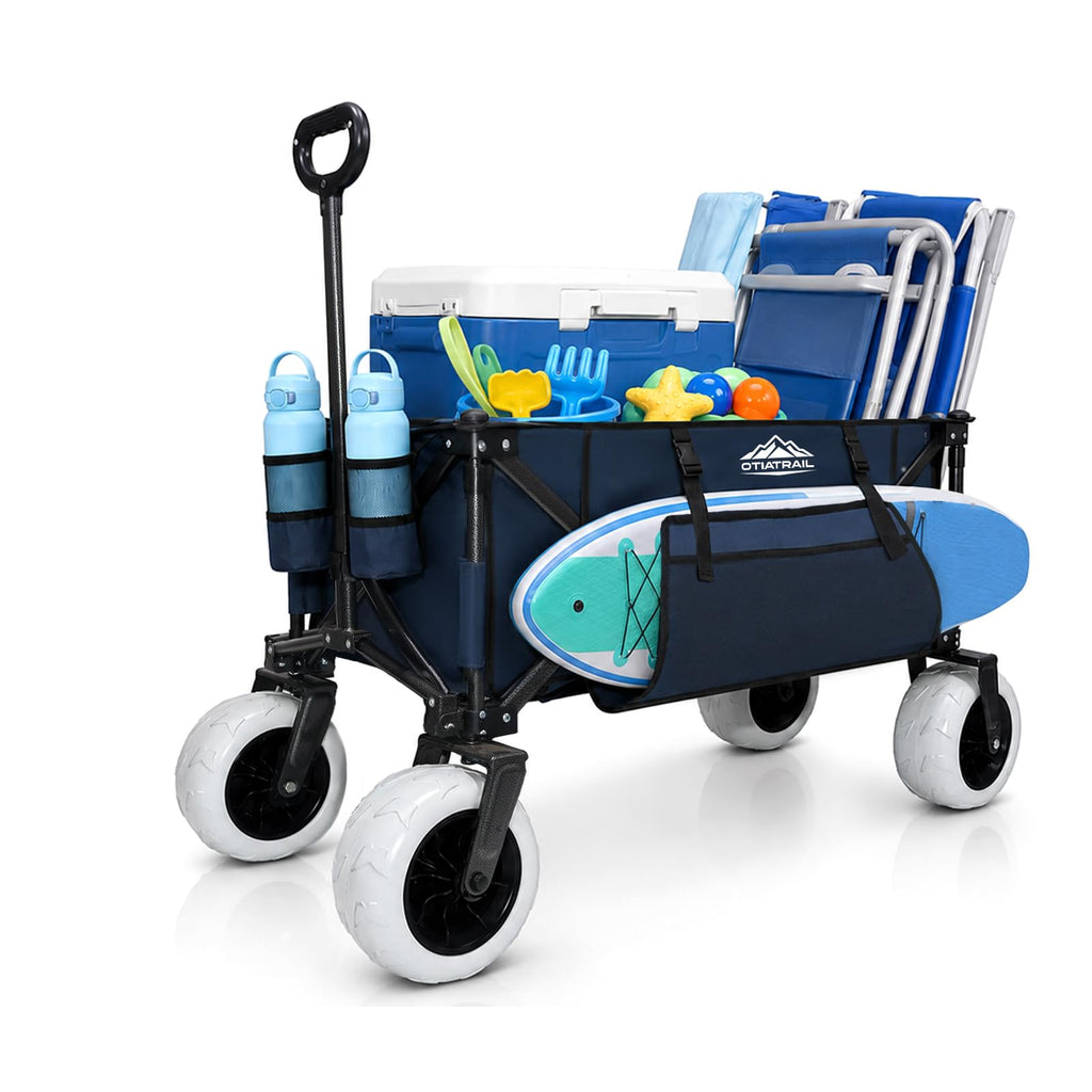 Heavy Duty Beach Wagon with Big Sand Proof Wheels Large Capacity Cart