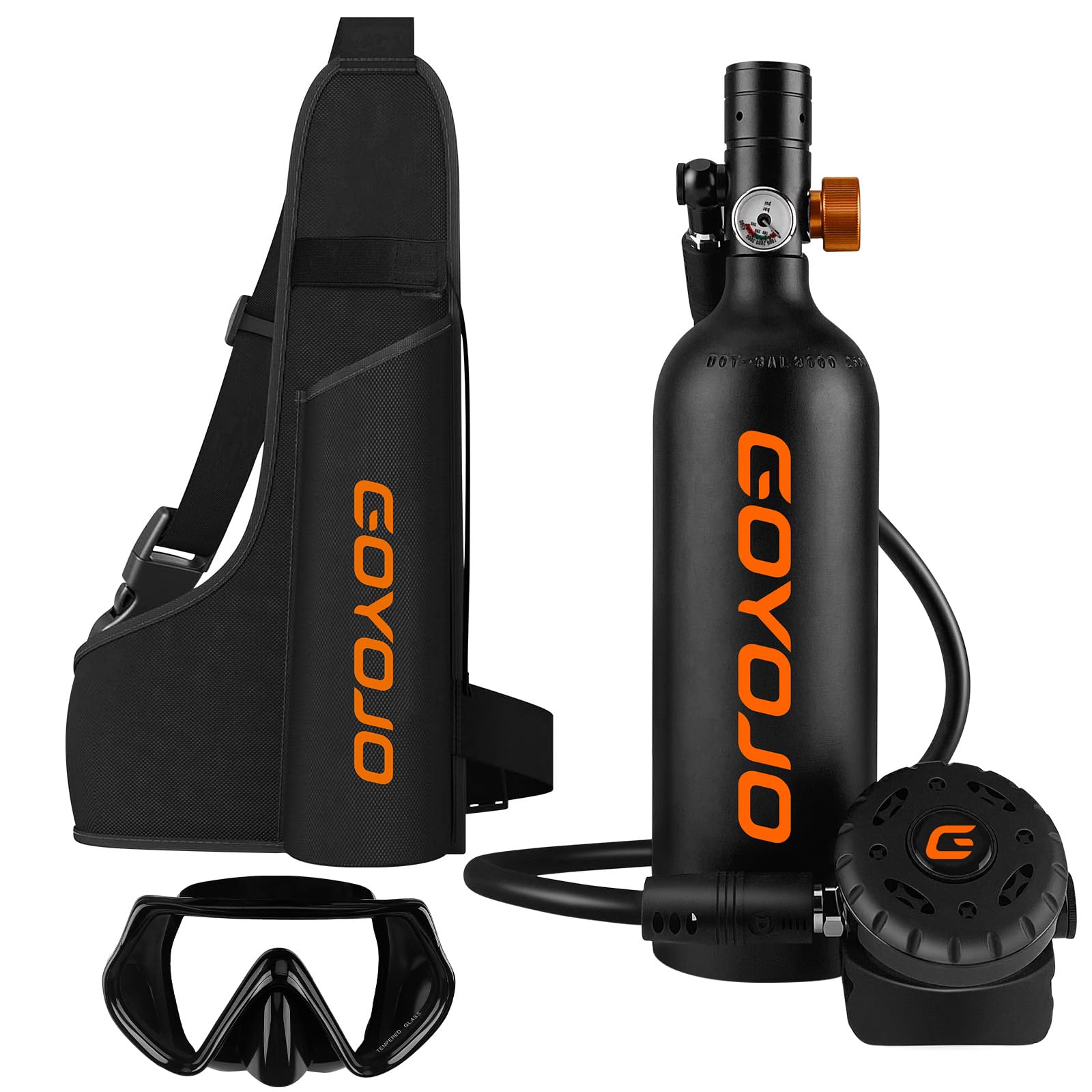 Portable Mini Scuba Tank with Refillable Backup Diving Air Bottle