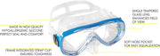 Adult Lightweight Travel Snorkel Set with Mask and Fins