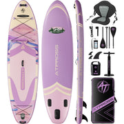 Extra Wide Inflatable Stand Up Paddle Board with SUP Kit and Backpack