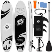 Wide Stable Inflatable Stand Up Paddle Board with SUP Kit and EVA Deck