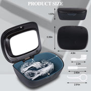 Double Layer Aligner Retainer Case with Mirror Remover Tool Brush