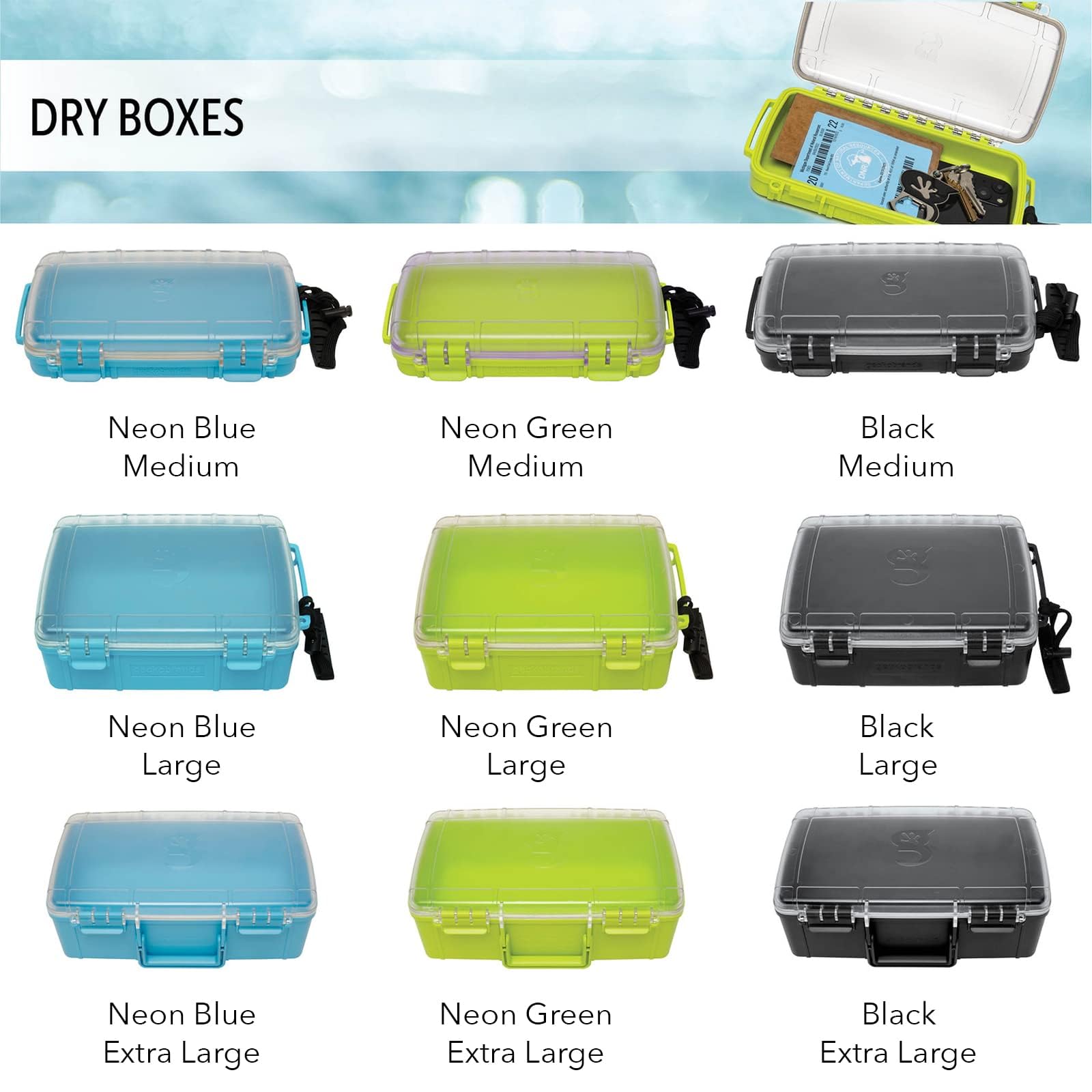 Waterproof Dry Box with Silicone Liner for Electronics and Gear